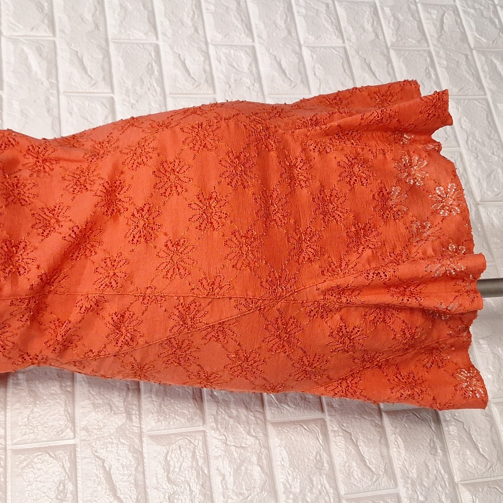 FREE PEOPLE Coral Lace Short Sleeve Fitted Dress - Picture 6 of 11